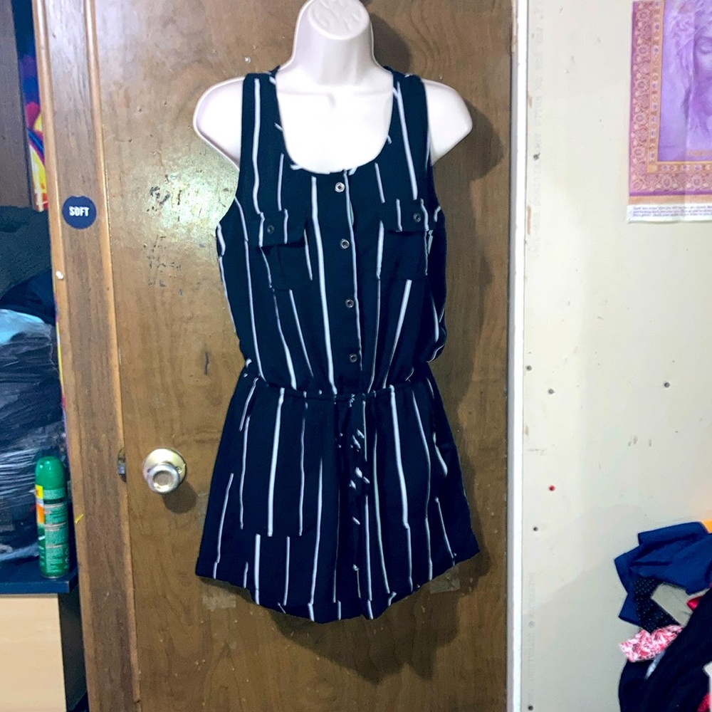 Large striped romper